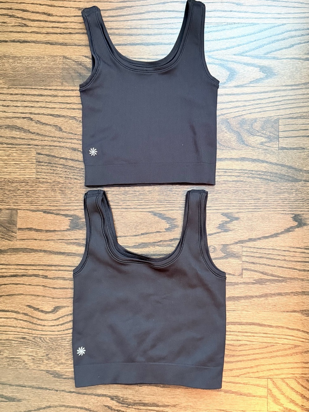 Athleta Girl Rise Above Rib Crop Tank - set of 2 (one small and one medium)